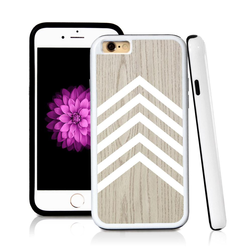 iPhone 6 case Stripes five middle page v in Light Wood Texture with hard plastic & rubber protective cover