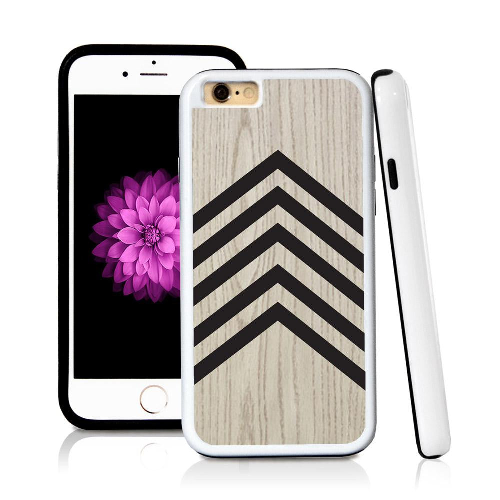 iPhone 6 case Stripes five middle page v in Light Wood Texture with hard plastic and rubber protective cover