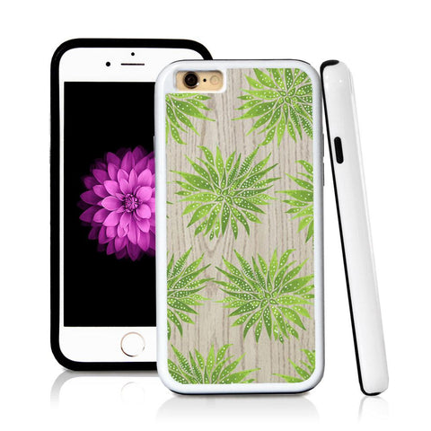 iPhone 6 case Succulent one in Light Wood Texture with hard plastic & rubber protective cover