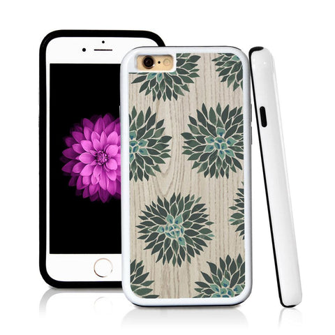 iPhone 6 case Succulent two in Light Wood Texture with hard plastic & rubber protective cover