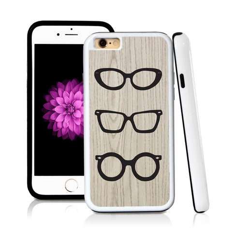 iPhone 6 case Sunglasses three in Light Wood Texture with hard plastic and rubber protective cover