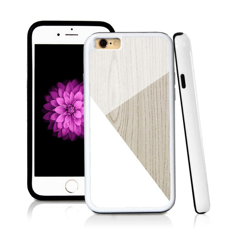 iPhone 6 case Three abstract modern simple sections in Light Wood Texture with hard plastic & rubber protective cover