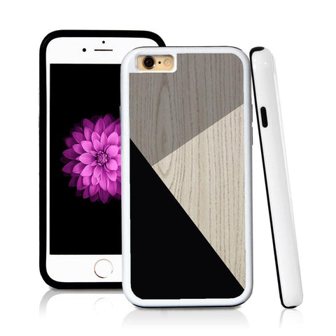 iPhone 6 case Three abstract modern simple sections in Light Wood Texture with hard plastic and rubber protective cover