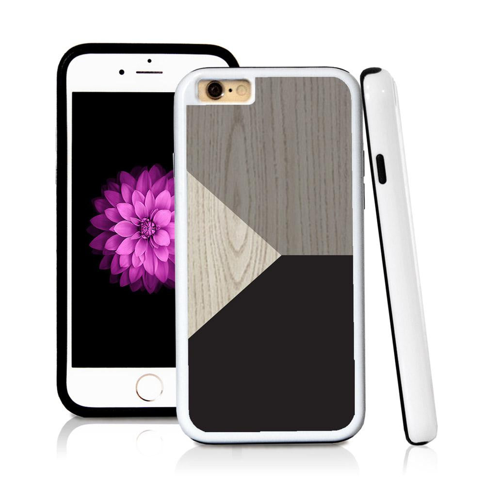 iPhone 6 case Three sections triangle left in Light Wood Texture with hard plastic and rubber protective cover