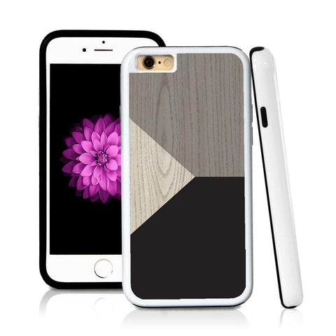 iPhone 6 case Three sections triangle left in Light Wood Texture with hard plastic and rubber protective cover