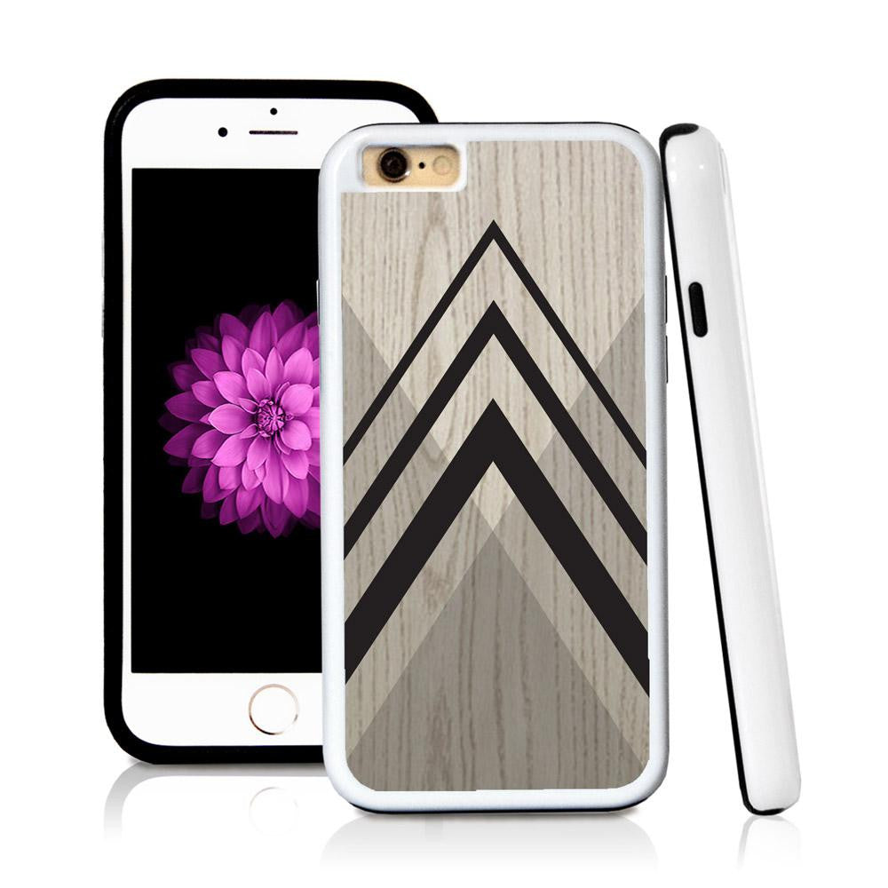 iPhone 6 case Traingle bottom in Light Wood Texture with hard plastic and rubber protective cover