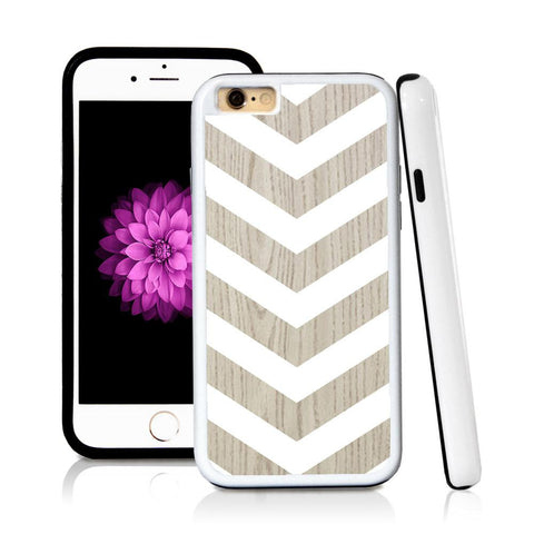 iPhone 6 case V stripe seven in Light Wood Texture with hard plastic & rubber protective cover