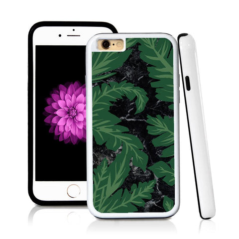 iPhone 6 case Palm leaves green in Royal Blue with hard plastic and rubber protective cover