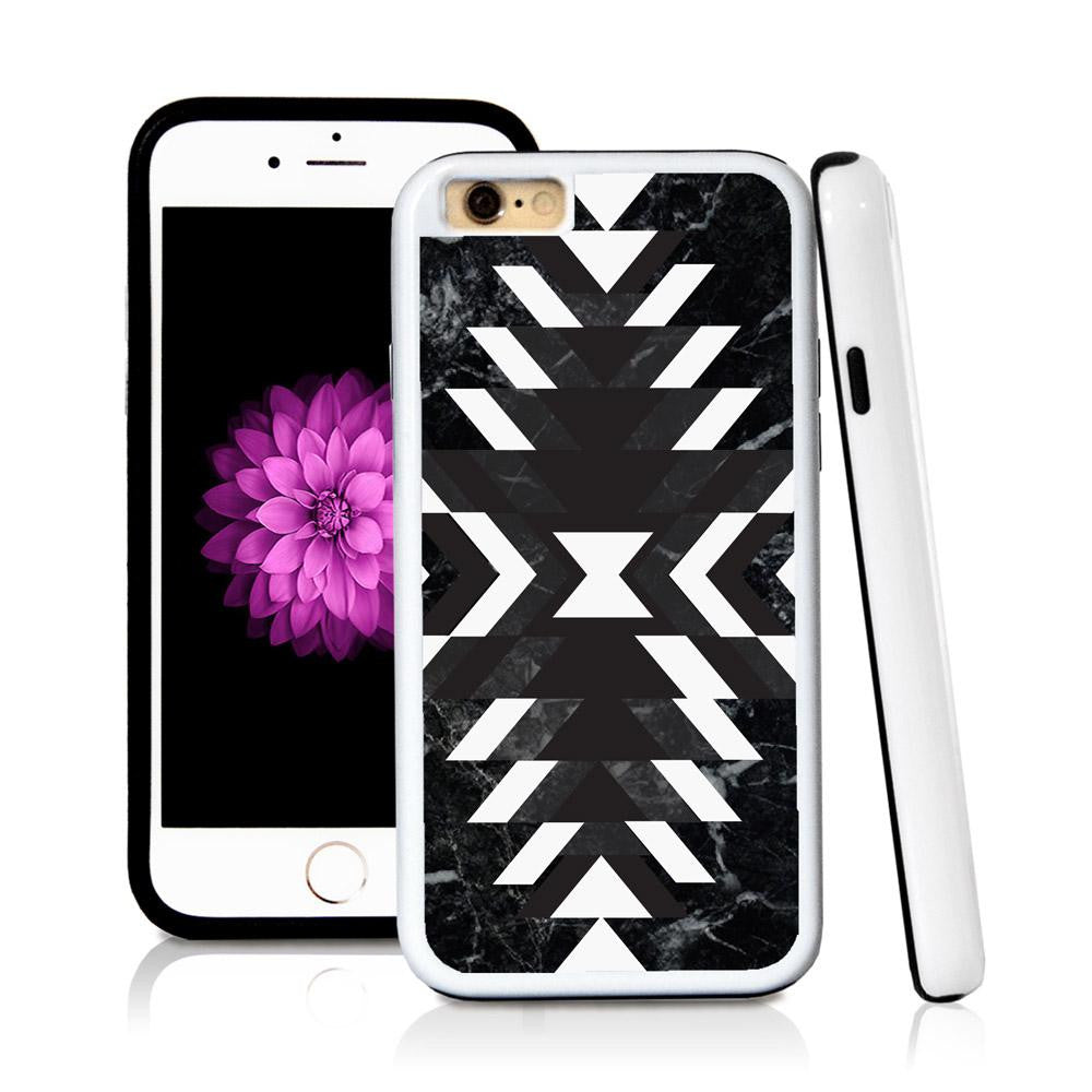 iPhone 6 case Aztec sunrays from middle in Royal Blue with hard plastic & rubber protective cover