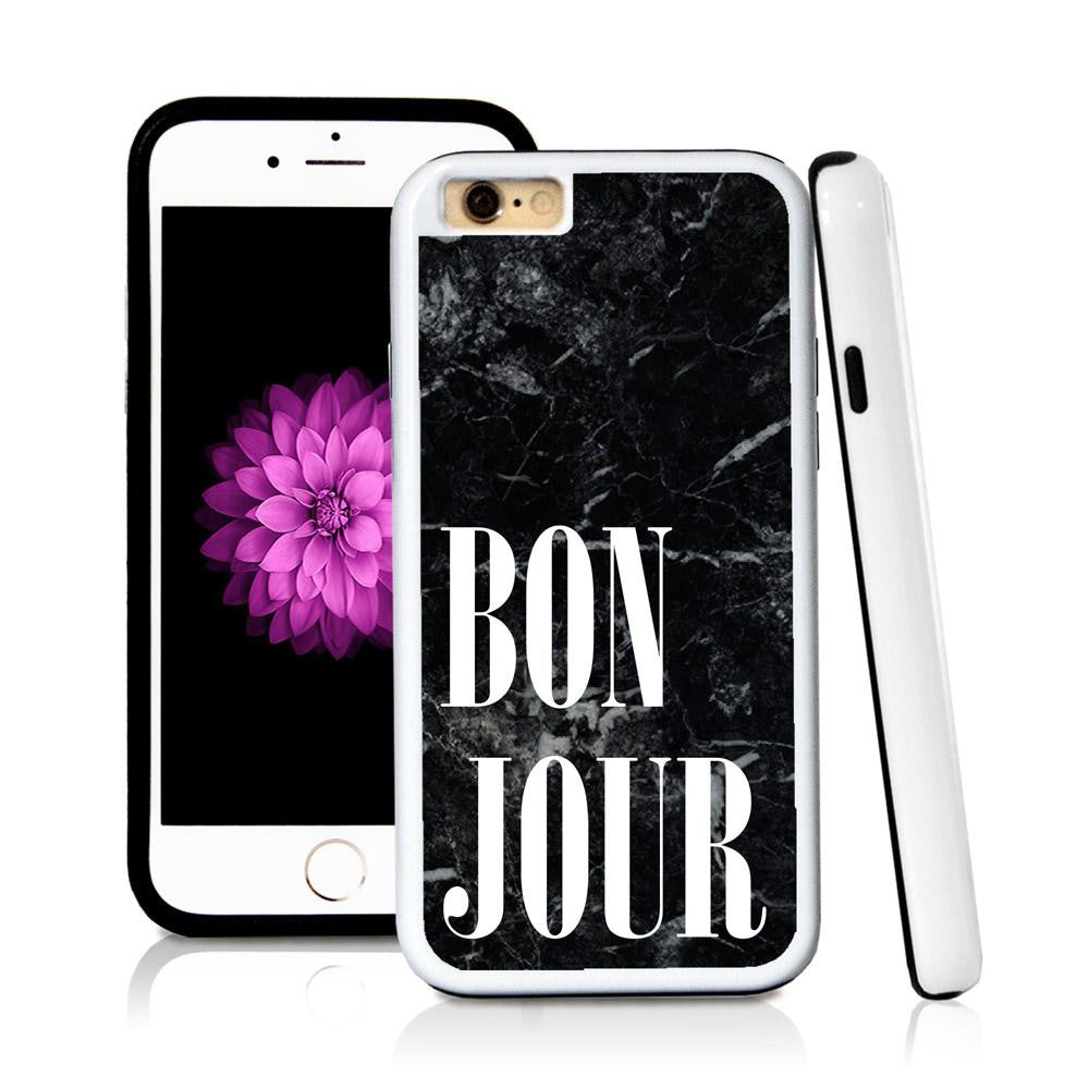 iPhone 6 case Bonjour type in Royal Blue with hard plastic & rubber protective cover