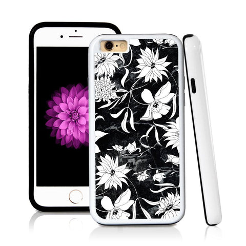 iPhone 6 case Botanical flowers in Royal Blue with hard plastic & rubber protective cover