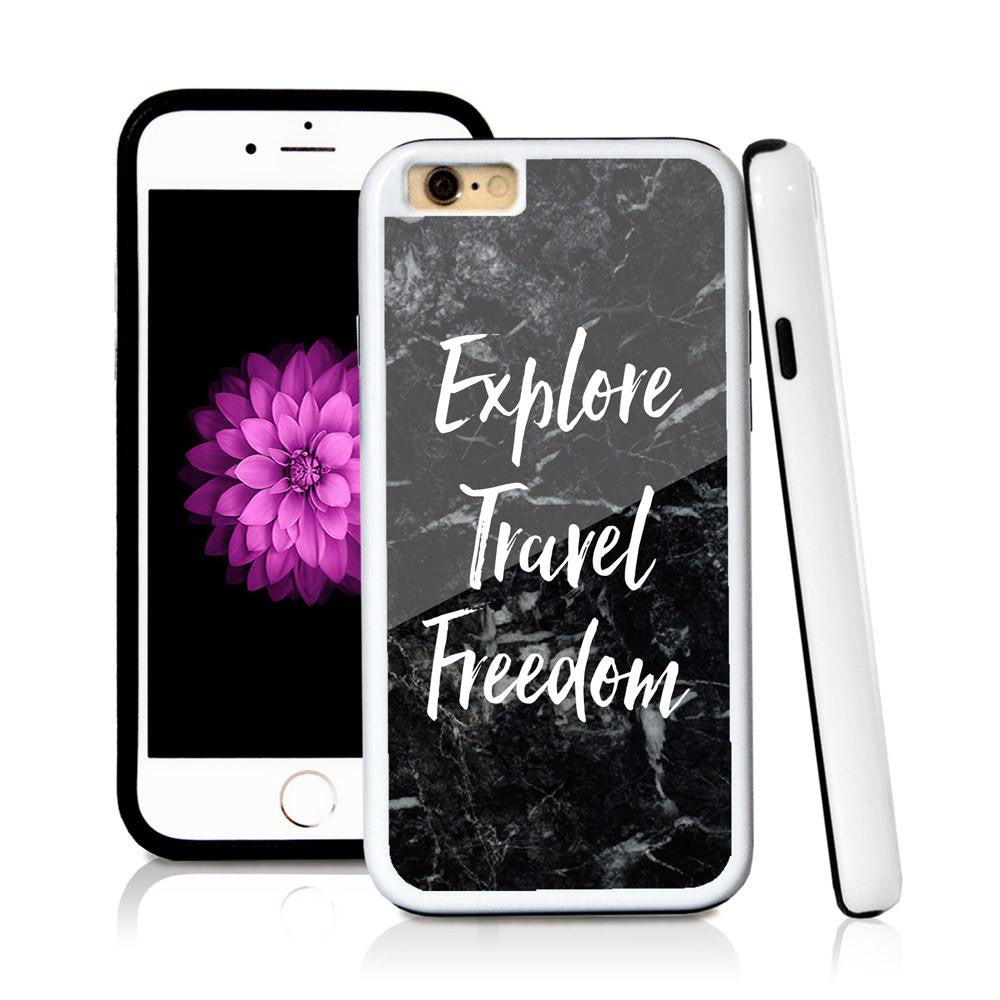 iPhone 6 case Explore travel freedom in Royal Blue with hard plastic & rubber protective cover