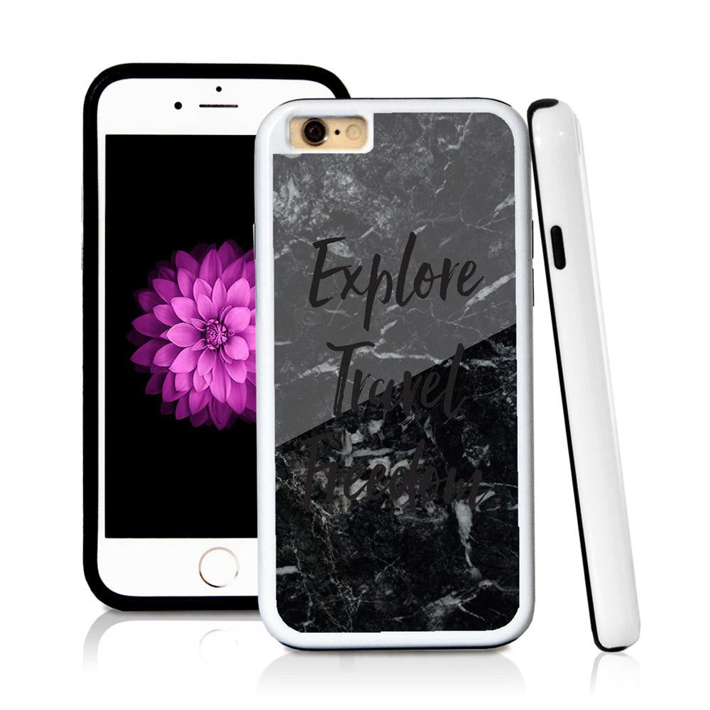 iPhone 6 case Explore travel freedom in Royal Blue with hard plastic and rubber protective cover