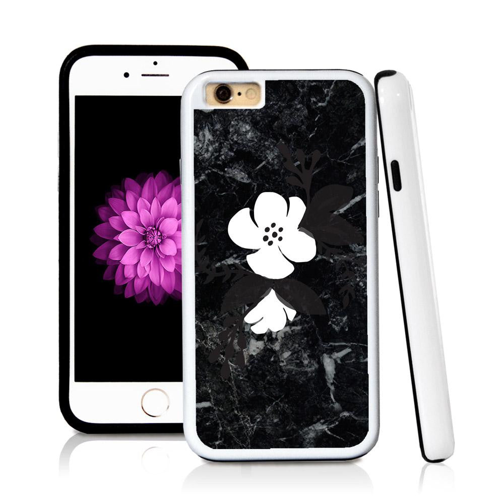 iPhone 6 case Flower cluster centered in Royal Blue with hard plastic & rubber protective cover