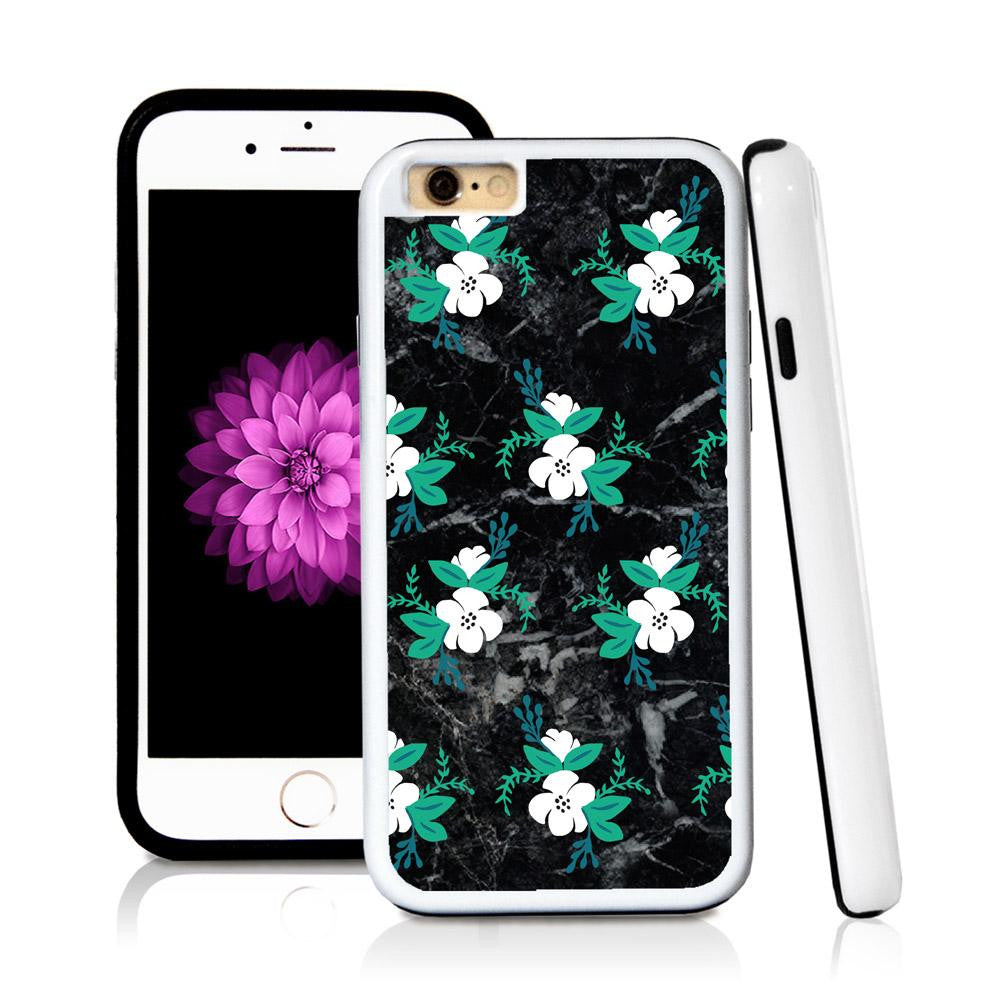 iPhone 6 case Flower cluster illustrations in Royal Blue with hard plastic & rubber protective cover