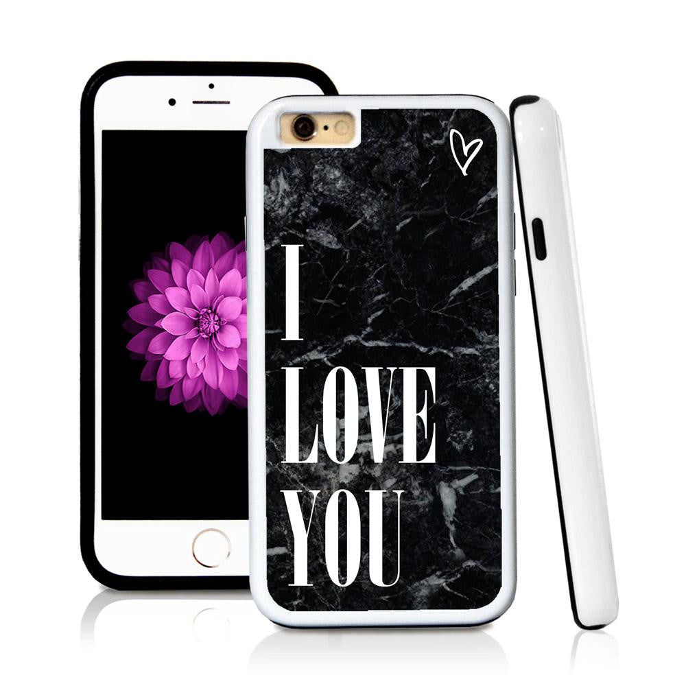 iPhone 6 case I love you in Royal Blue with hard plastic & rubber protective cover