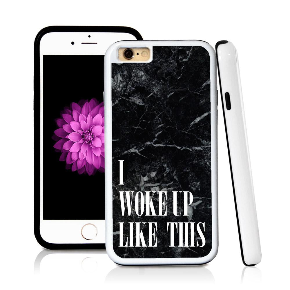 iPhone 6 case I woke up like this in Royal Blue with hard plastic & rubber protective cover