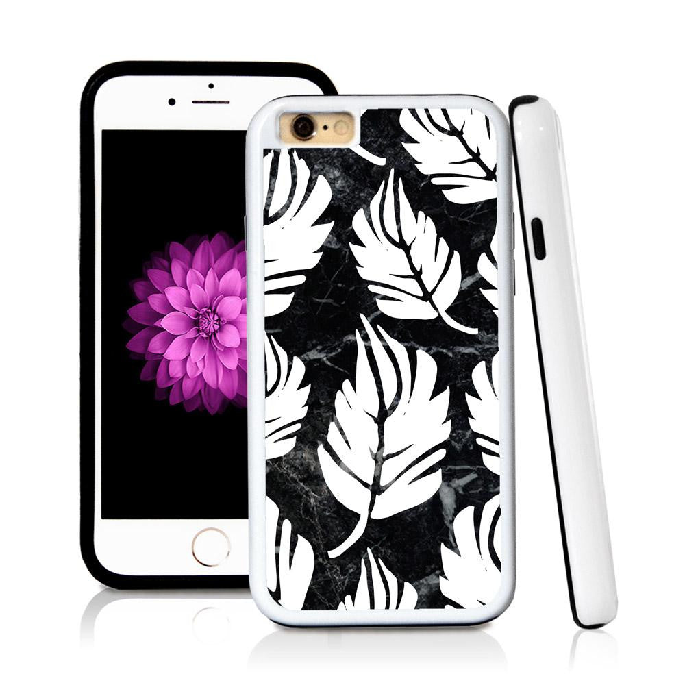 iPhone 6 case Large leaves in Royal Blue with hard plastic & rubber protective cover