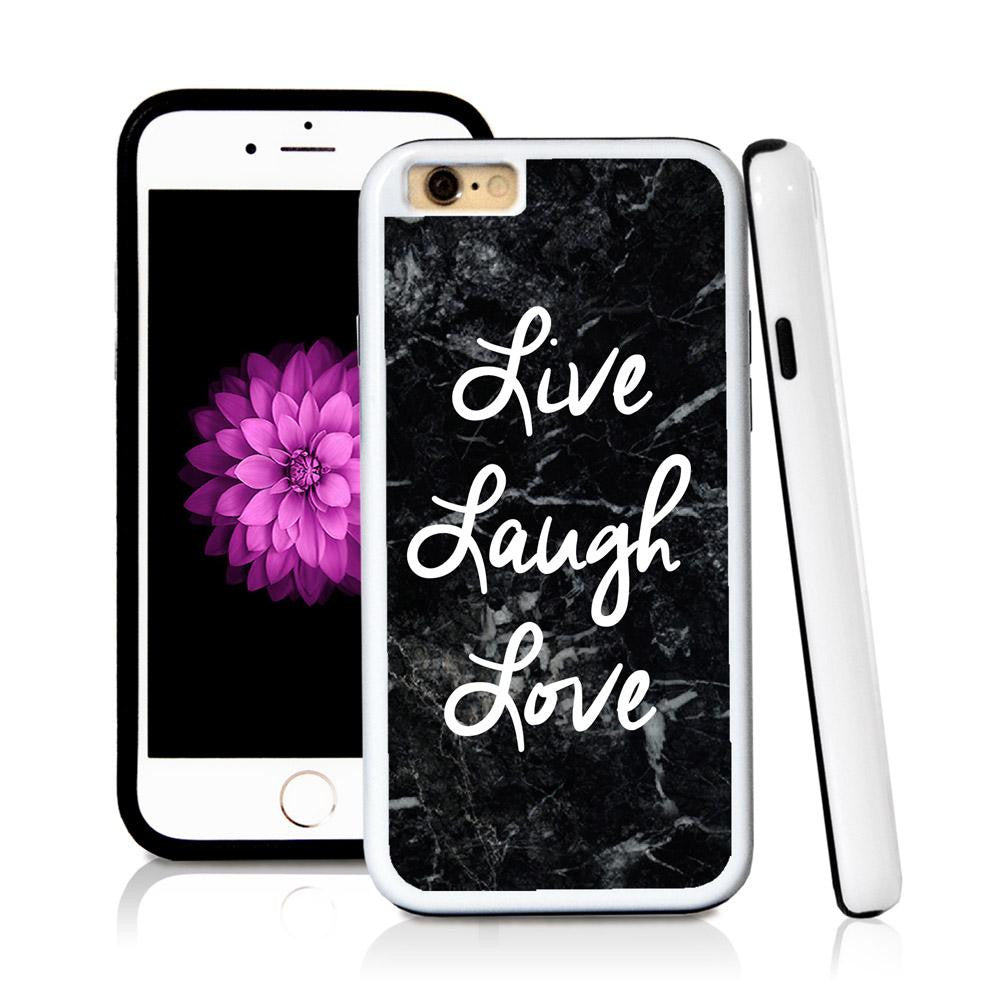 iPhone 6 case Live laugh love in Royal Blue with hard plastic & rubber protective cover