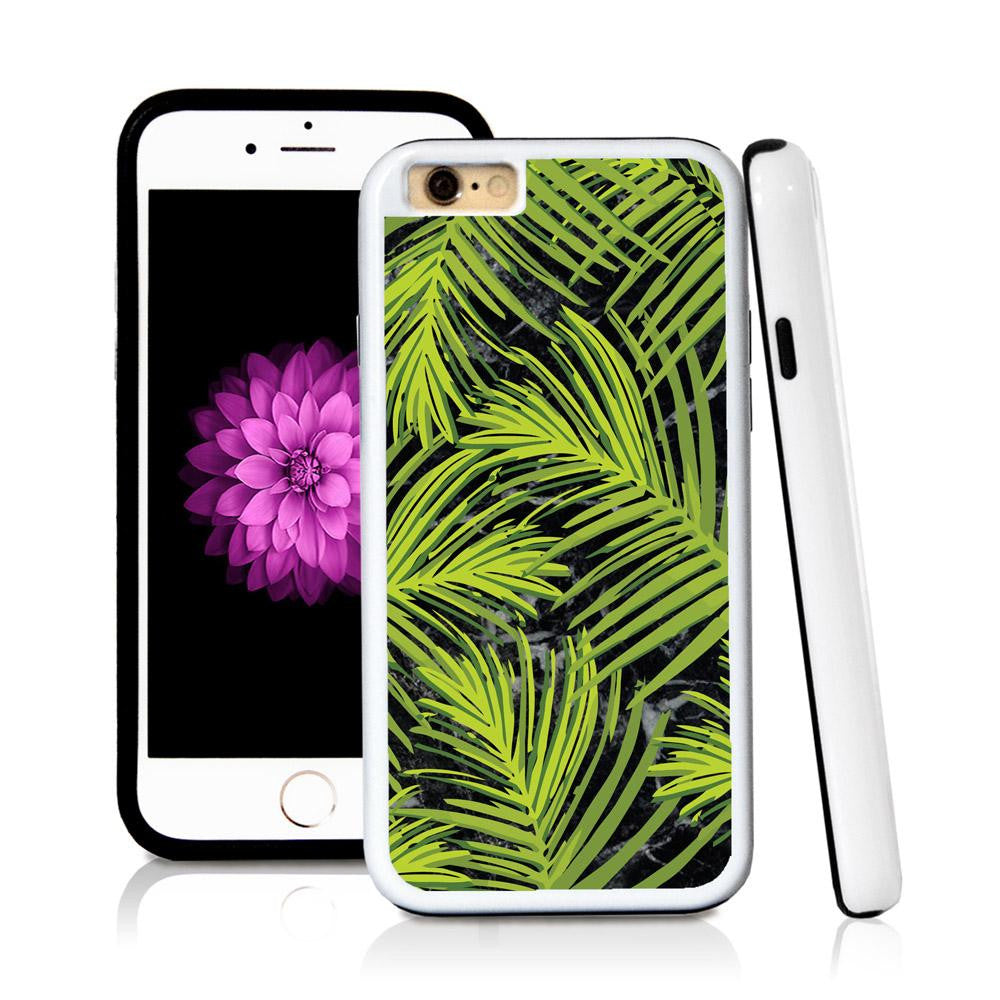 iPhone 6 case Palm leaves green in Royal Blue with hard plastic & rubber protective cover