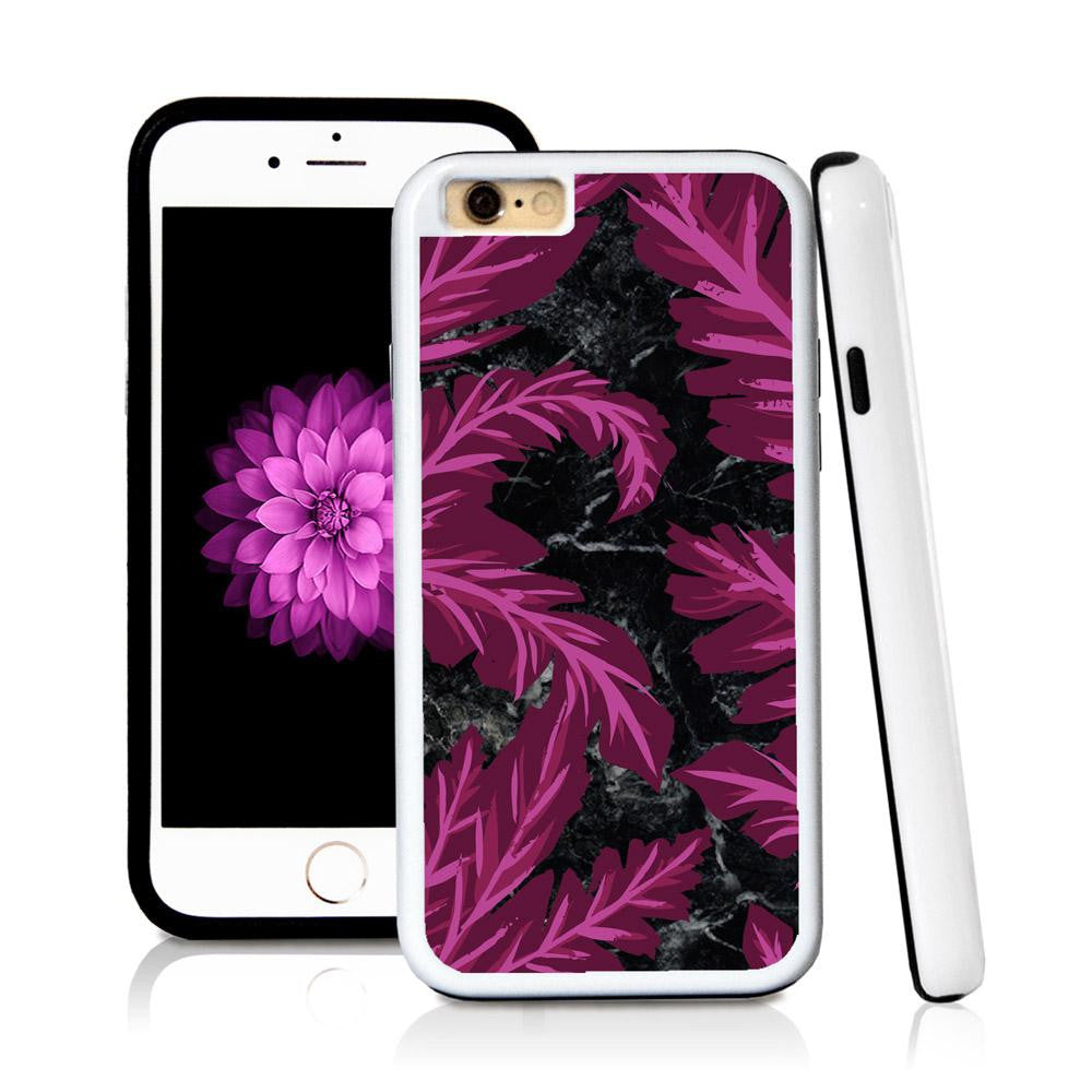 iPhone 6 case Palm leaves purple in Royal Blue with hard plastic & rubber protective cover