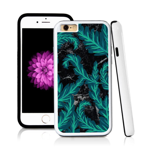 iPhone 6 case Palm leaves turquoise in Royal Blue with hard plastic & rubber protective cover