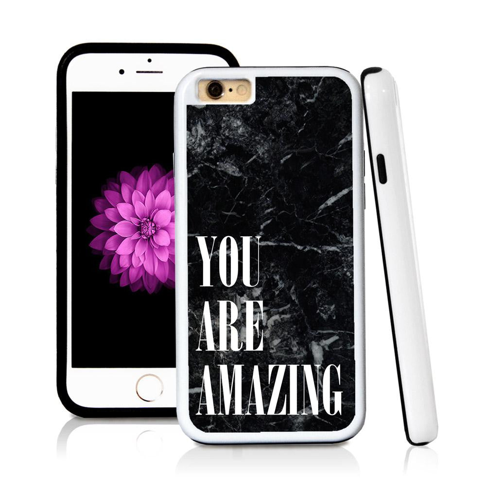 iPhone 6 case You are amazing in Royal Blue with hard plastic & rubber protective cover