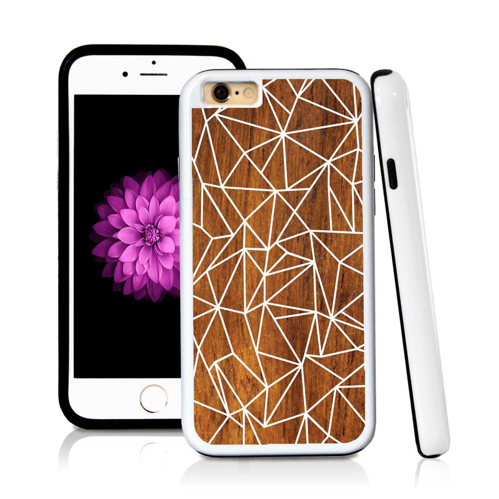 iPhone 6 case Abstract lines in Wood Texture with hard plastic & rubber protective cover