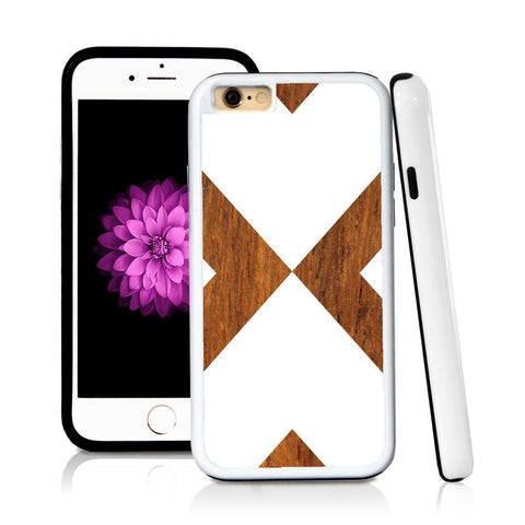 iPhone 6 case Abstract x in Wood Texture with hard plastic & rubber protective cover