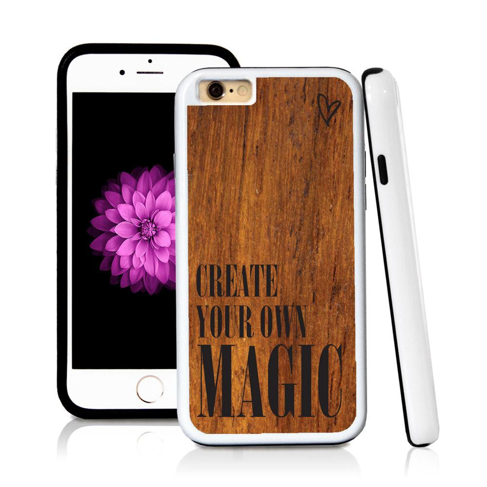 iPhone 6 case Create your own magic in Wood Texture with hard plastic and rubber protective cover