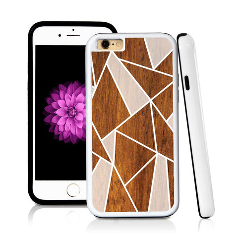 iPhone 6 case Geometric shapes in Wood Texture with hard plastic & rubber protective cover