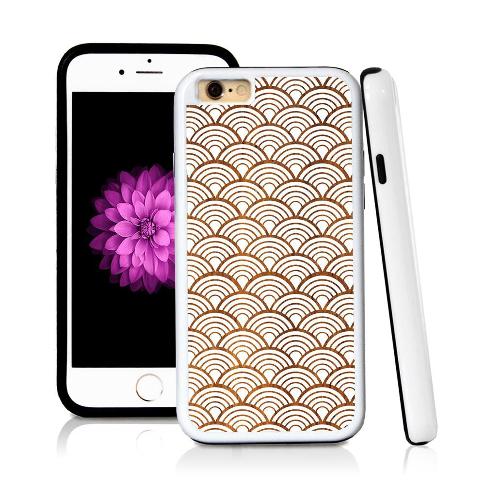 iPhone 6 case Japanese wave inside in Wood Texture with hard plastic & rubber protective cover