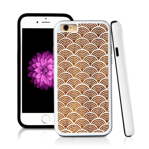 iPhone 6 case Japanese wave outline in Wood Texture with hard plastic & rubber protective cover