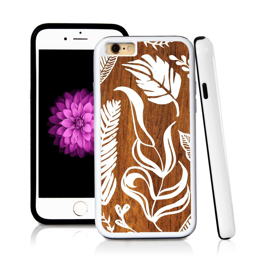 iPhone 6 case Leaf assorted in Wood Texture with hard plastic & rubber protective cover