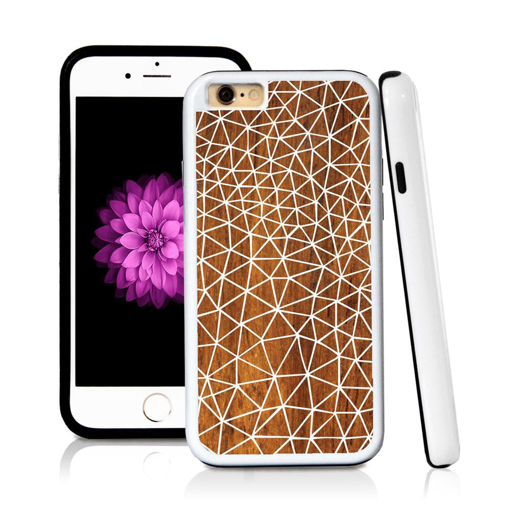 iPhone 6 case Line pattern in Wood Texture with hard plastic & rubber protective cover