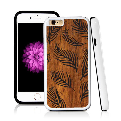 iPhone 6 case Palm leaves nine in Wood Texture with hard plastic and rubber protective cover