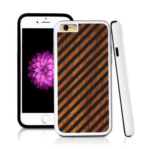 iPhone 6 case Stripe angle in Wood Texture with hard plastic and rubber protective cover