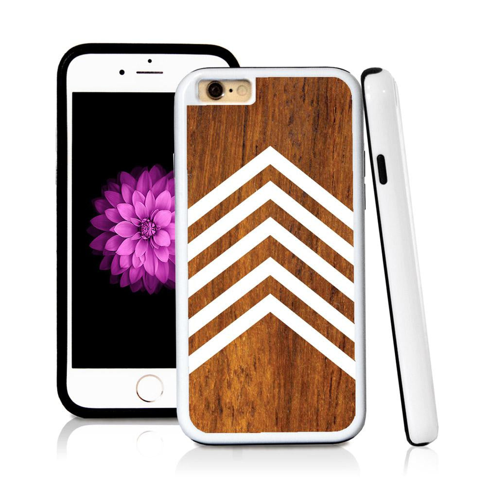 iPhone 6 case Stripes five middle page v in Wood Texture with hard plastic & rubber protective cover