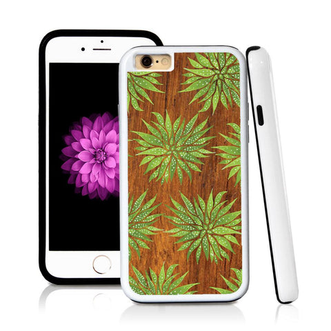 iPhone 6 case Succulent one in Wood Texture with hard plastic & rubber protective cover