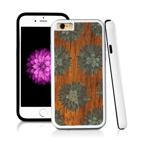 iPhone 6 case Succulent two in Wood Texture with hard plastic and rubber protective cover