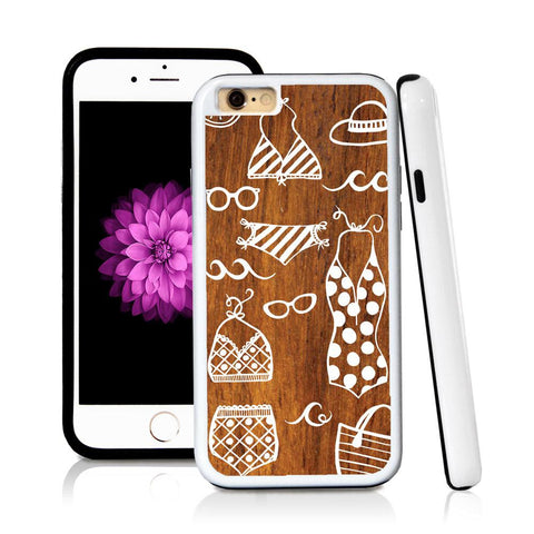 iPhone 6 case Swim vintage scene in Wood Texture with hard plastic & rubber protective cover