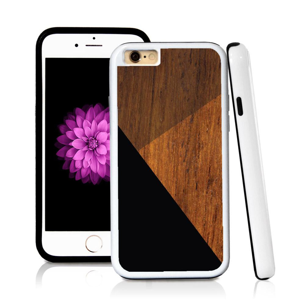 iPhone 6 case Three abstract modern simple sections in Wood Texture with hard plastic and rubber protective cover