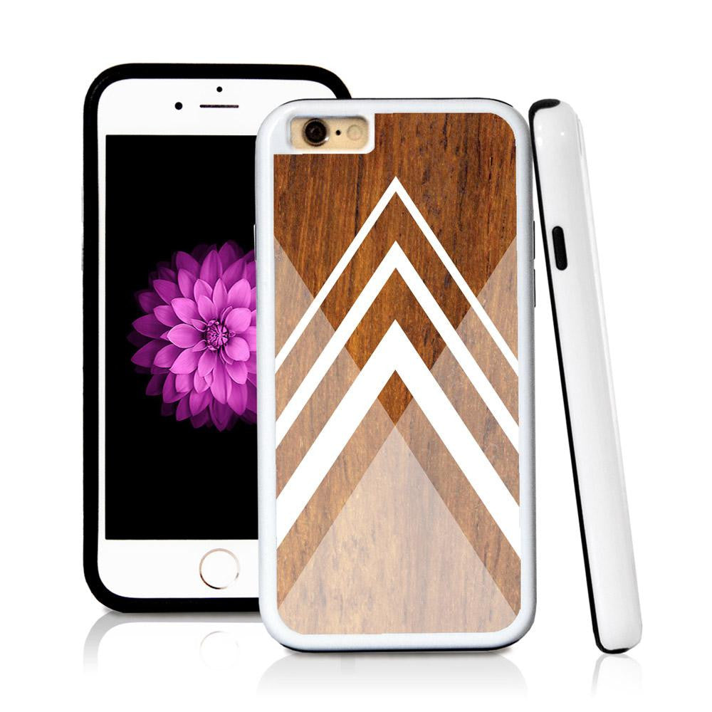 iPhone 6 case Traingle bottom in Wood Texture with hard plastic & rubber protective cover