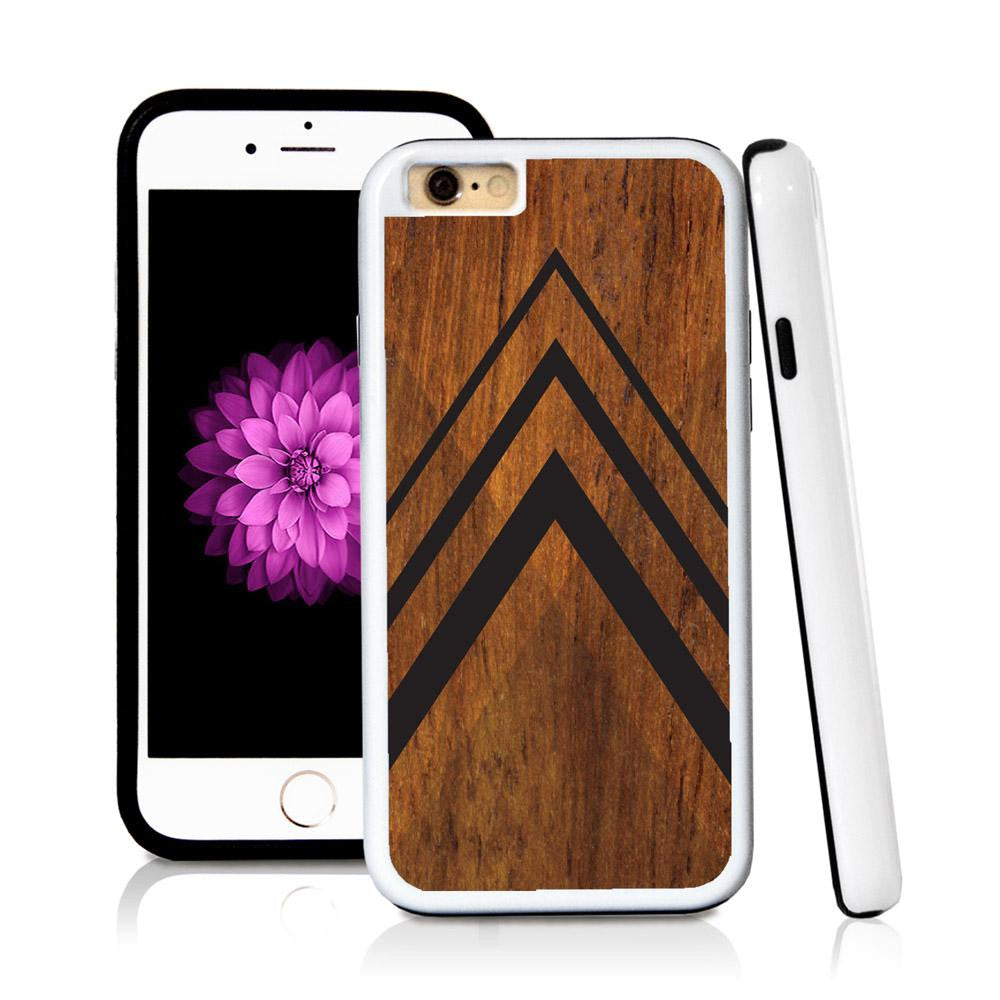 iPhone 6 case Traingle bottom in Wood Texture with hard plastic and rubber protective cover