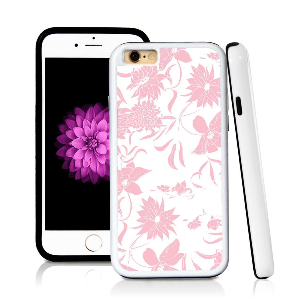 iPhone 6 case Botanical flowers in Light Pink with hard plastic & rubber protective cover