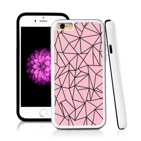 iPhone 6 case Abstract lines in Light Pink with hard plastic and rubber protective cover