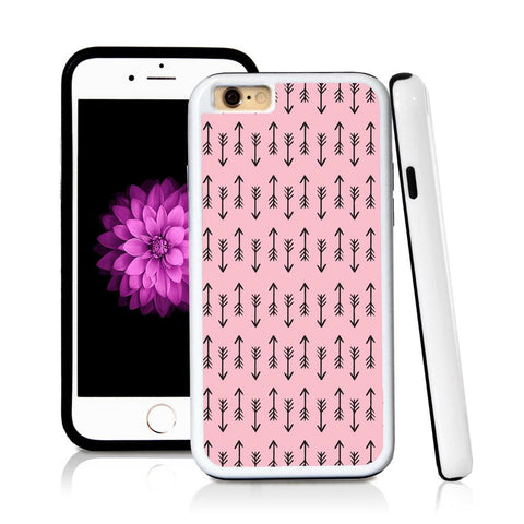 iPhone 6 case Arrow pattern in Light Pink with hard plastic and rubber protective cover