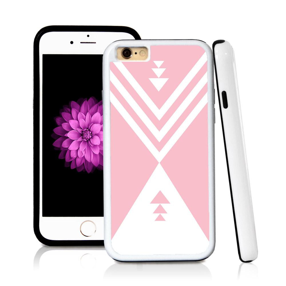 iPhone 6 case Aztec triangle in Light Pink with hard plastic & rubber protective cover