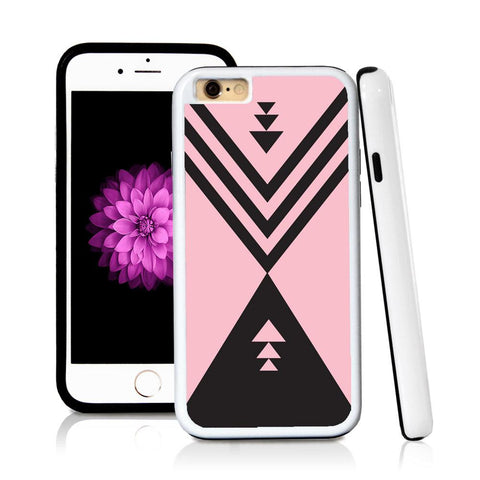 iPhone 6 case Aztec triangle in Light Pink with hard plastic and rubber protective cover