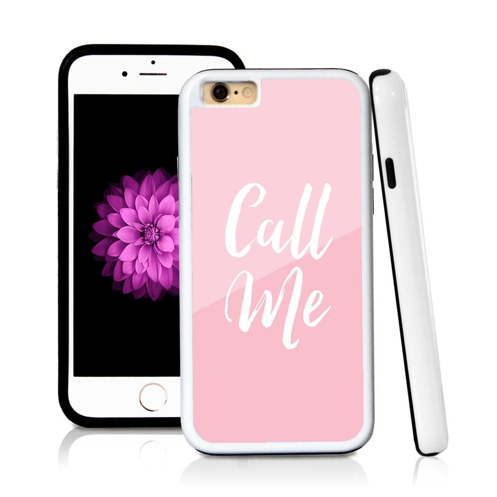 iPhone 6 case Call me in Light Pink with hard plastic & rubber protective cover